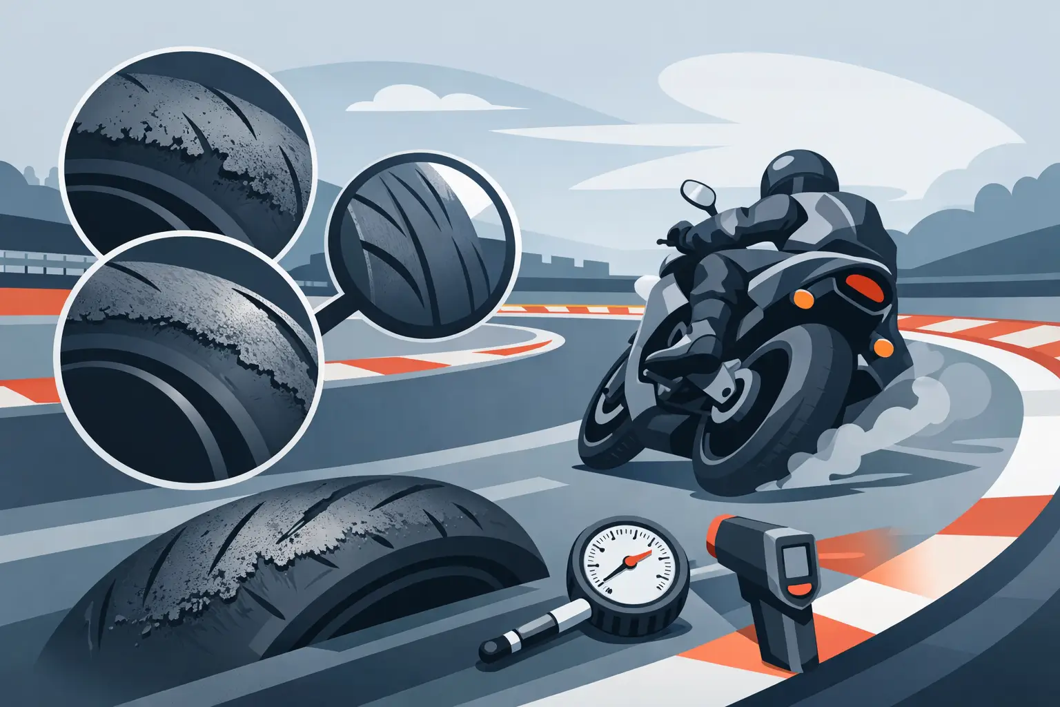Usure pneu moto circuit – bien la lire