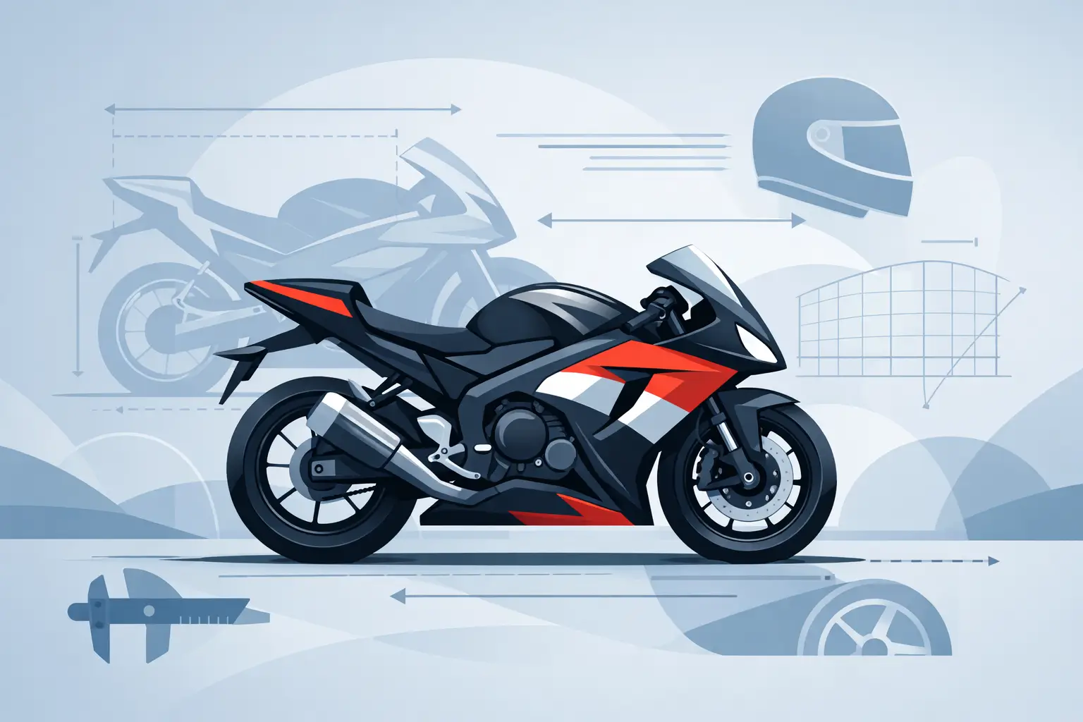 Guide dimensions slick superbike