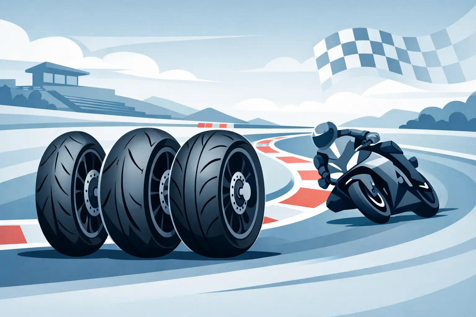 Guide dimensions pneus piste moto pour circuit