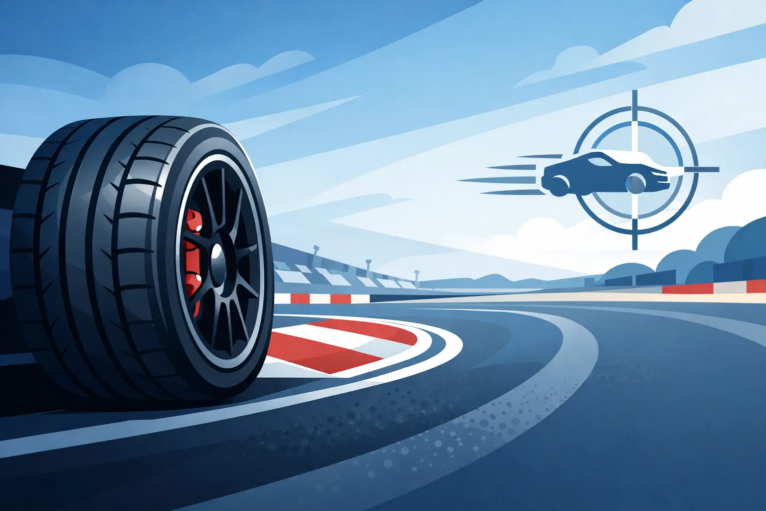 Guide pneu avant circuit pour gagner en précision