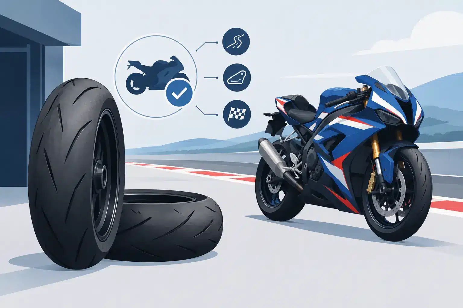 Identifier un pneu racing compatible avec sa moto