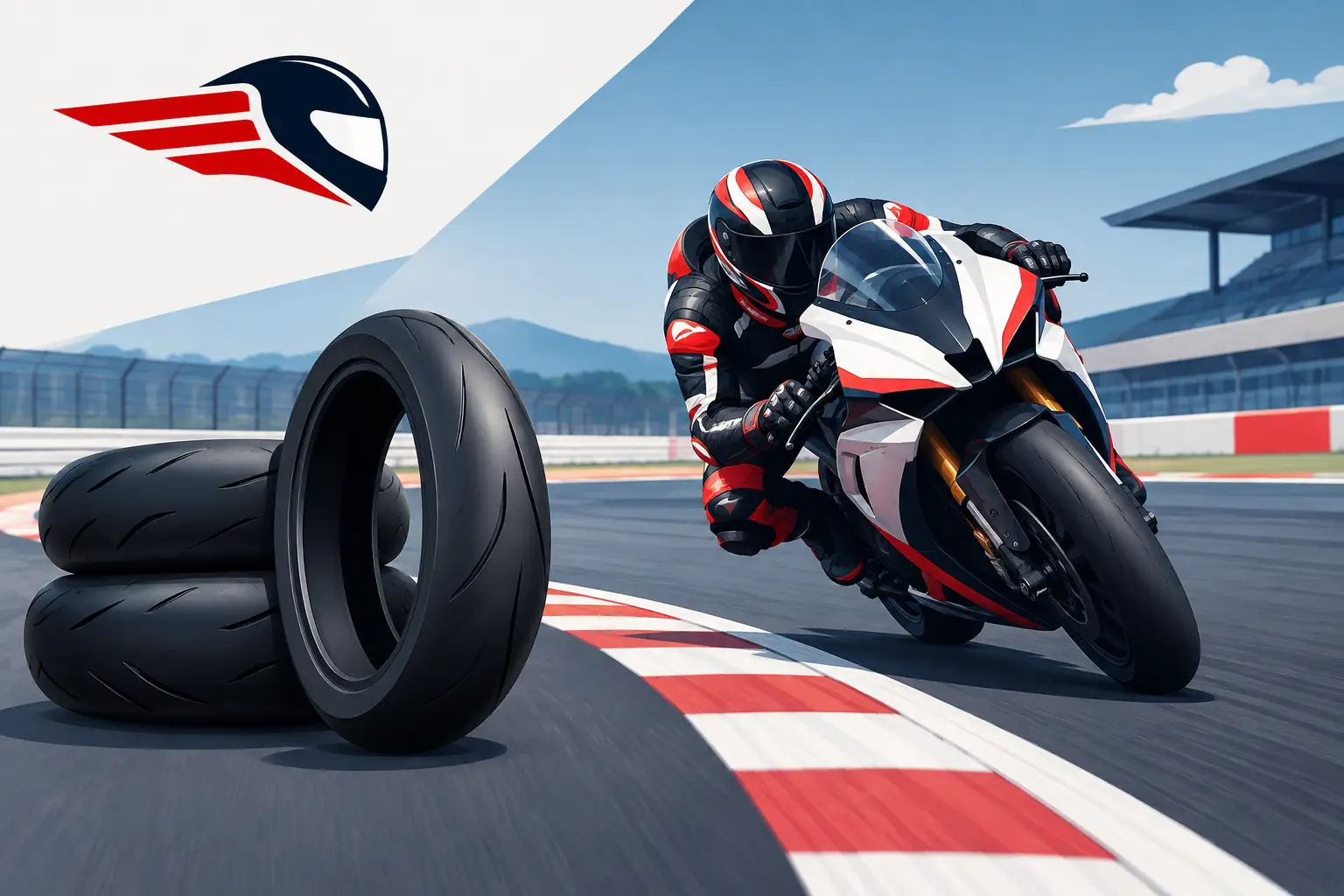 Marques pneus course moto pour le circuit
